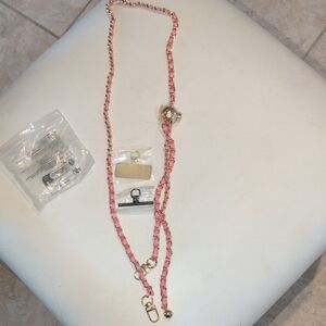 Pink And Gold Phone Crossbody Holder NWOT